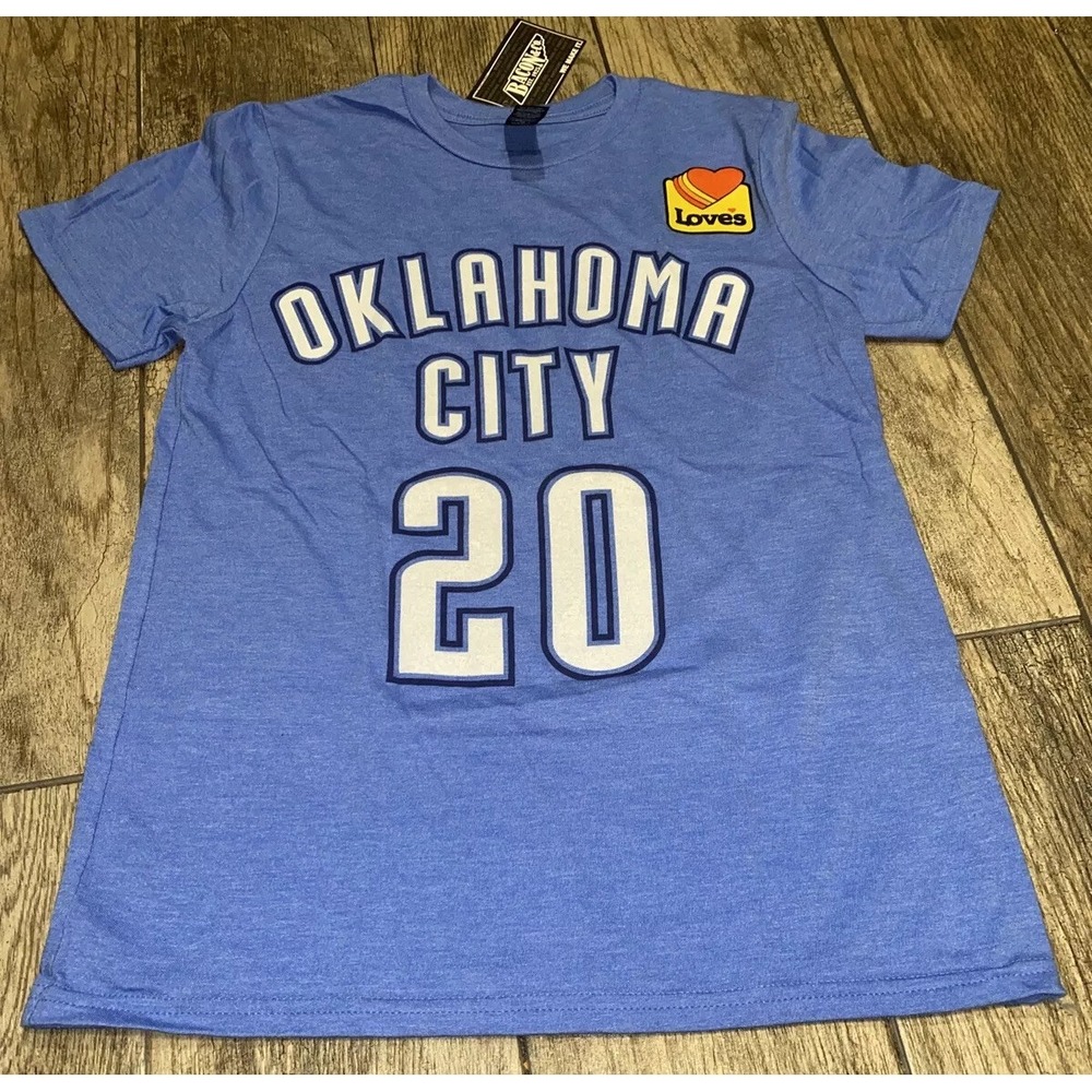 District Made NBA Oklahoma City OKC‎ Thunder Heather Blue T Shirt Youth  Medium